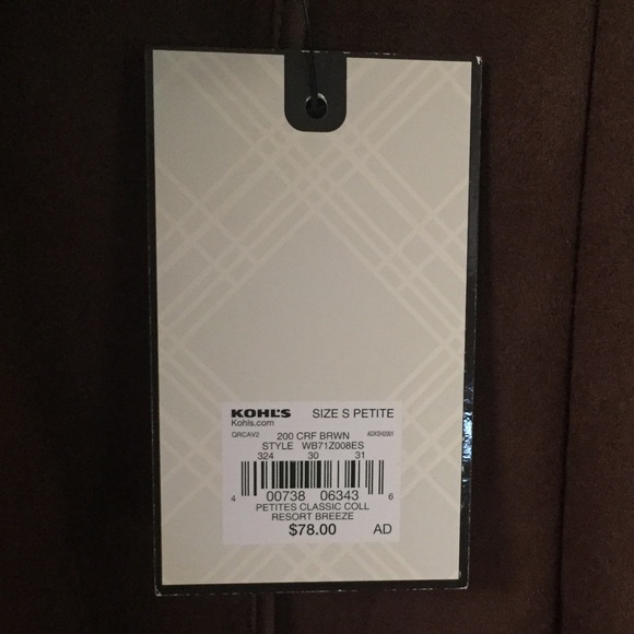 DANA BUCHMAN Jacket, Brown, Petite Small, NWT - Picture 5 of 9